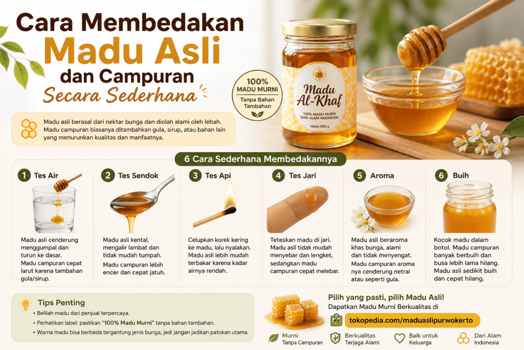Cara Membedakan Madu Asli dan Campuran Secara Sederhana Cara Membedakan Madu Asli dan Campuran Secara Sederhana