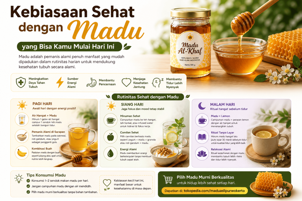 Kebiasaan Sehat dengan Madu yang Bisa Kamu Mulai Hari Ini Kebiasaan Sehat dengan Madu yang Bisa Kamu Mulai Hari Ini