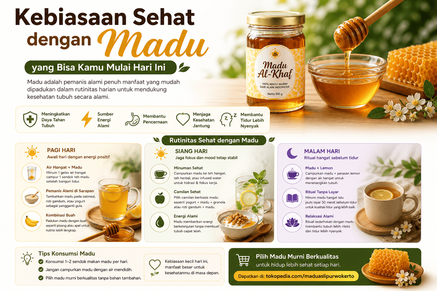 Kebiasaan Sehat dengan Madu yang Bisa Kamu Mulai Hari Ini